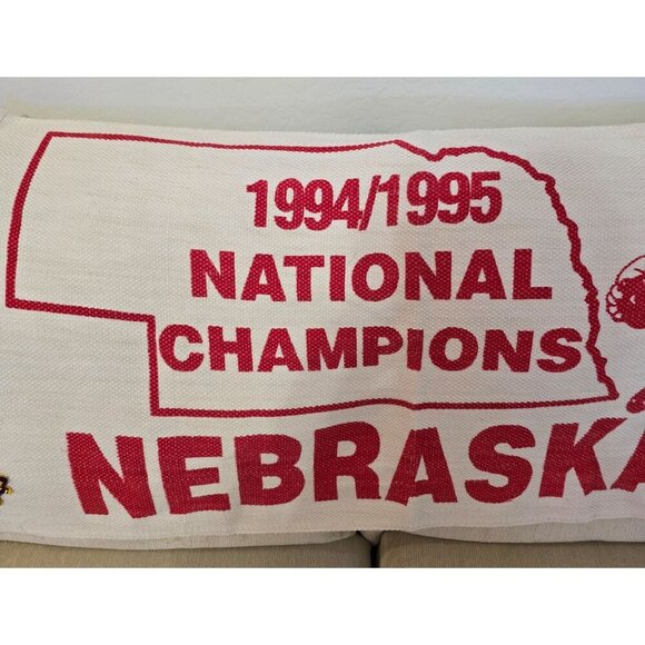 Vintage 1994/1995 National Champions Nebraska Cornhusker Decorative Rug - Picture 5 of 9